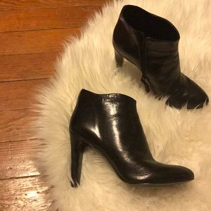 Black Leather Booties